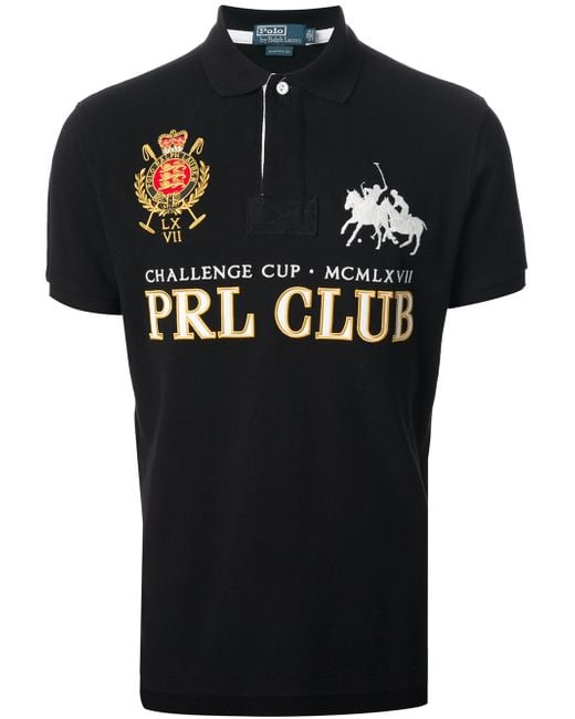 Polo Ralph Lauren Black Prl Club Polo Shirt for men