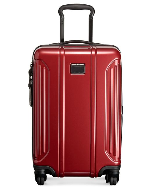Tumi Red Vapor Lite Collection 22" International Hardside Carry-on Suitcase - Silver & Chili for men