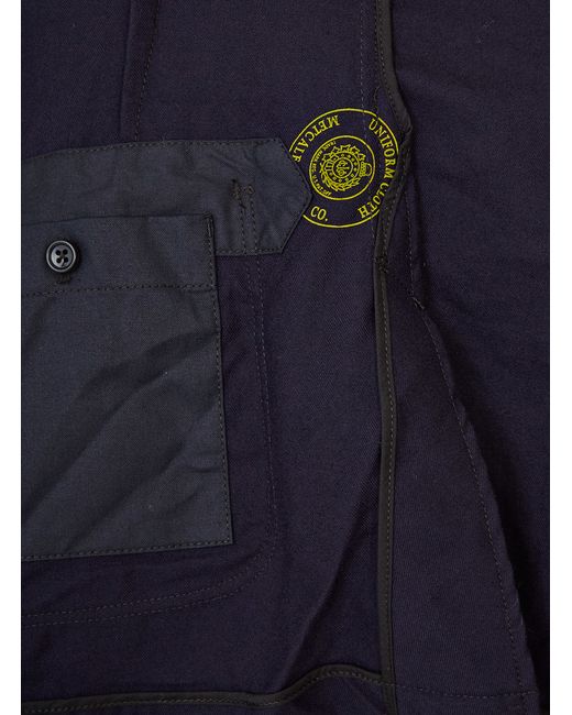 Engineered Garments Dexter Jacket Navy Uniform Serge in Blue for Men | Lyst