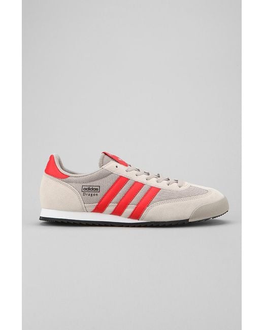 adidas Dragon Sneaker in Silver (Red) for Men | Lyst