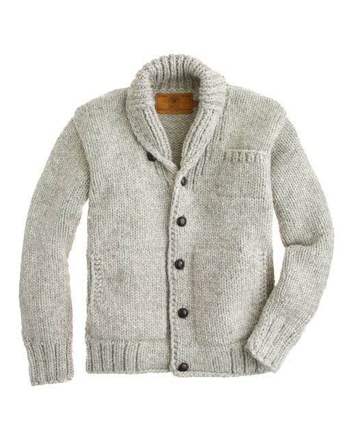 J.Crew Gray Canadian Sweater Company Cowichan Cardigan for men