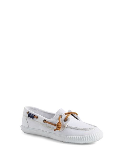 sperry canvas white
