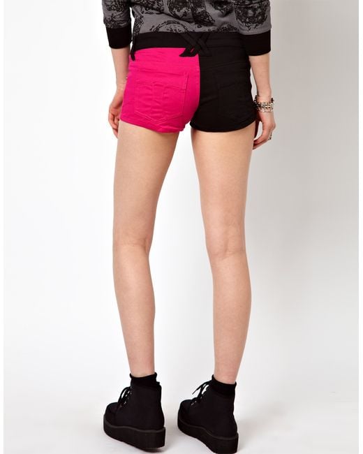 Tripp Nyc Split Leg Shorts in Pink Lyst