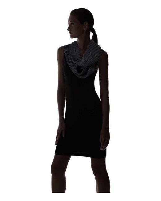 Download Michael Stars Cable Knit Mock Neck Scarf in Black - Lyst