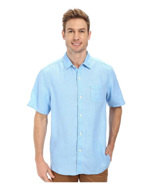 Lyst - Tommy Bahama Sea Glass Breezer S/s Camp Shirt in Blue for Men