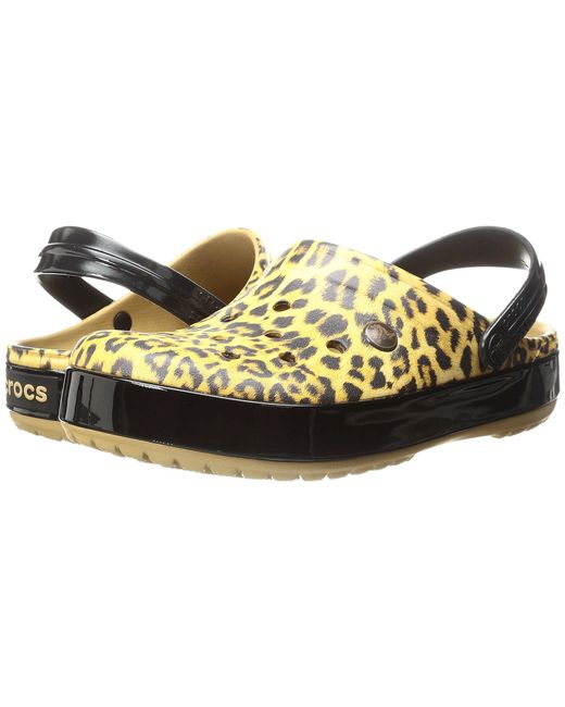 leopard strap crocs