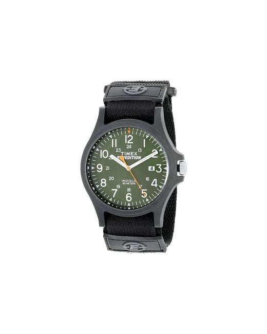 Timex Green Expedition Scout Fast Wrap Velcro Strap Watch