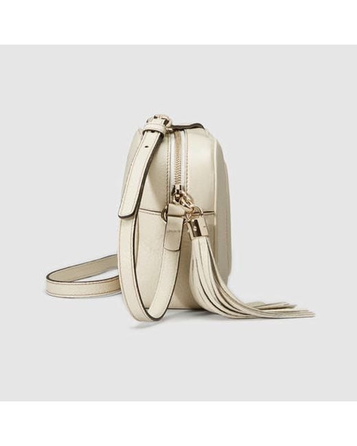 Gucci Soho Leather Disco Bag in White | Lyst