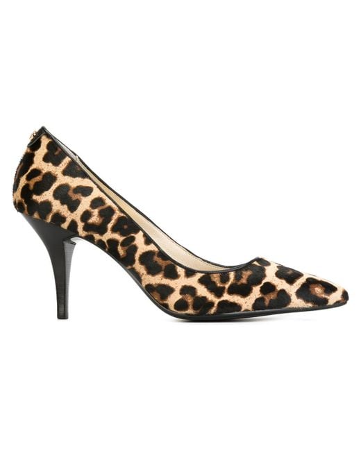 MICHAEL Michael Kors Leopard Print Pumps in Black | Lyst UK