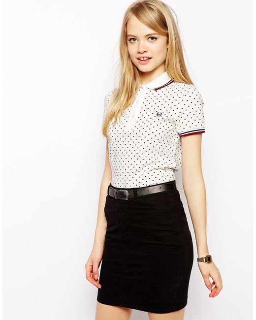 Fred perry white polo women's sales