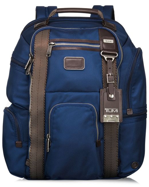 Tumi Blue Alpha Bravo Kingsville Deluxe Brief Backpack for men