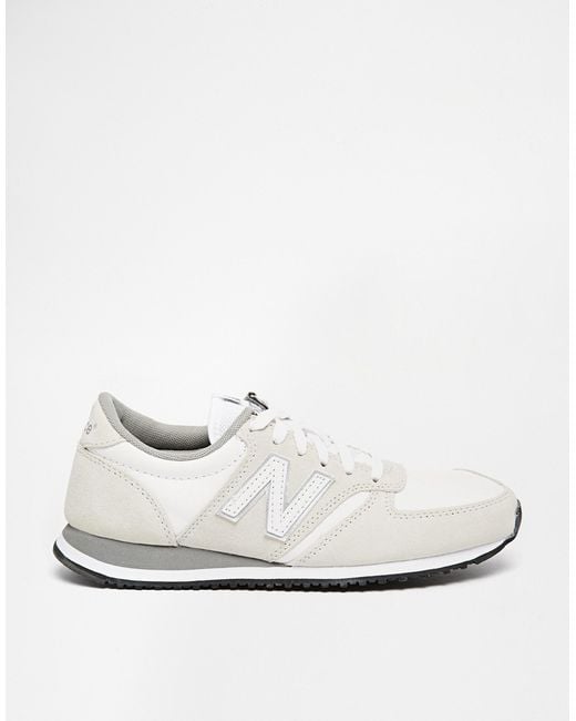 New Balance 420 Suede Low-Top Sneakers in Natural | Lyst