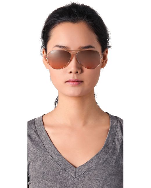 ray ban oversized aviator sunglasses