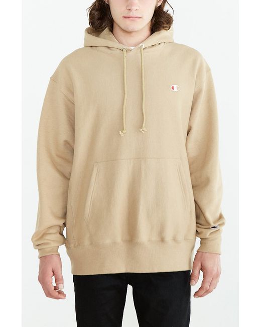 Champion Icon Reverse Weave Hoodie Sweatshirt in Natural for Men | Lyst