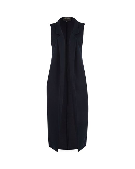 River Island Navy Sleeveless Longline Duster Jacket in Blue Lyst UK