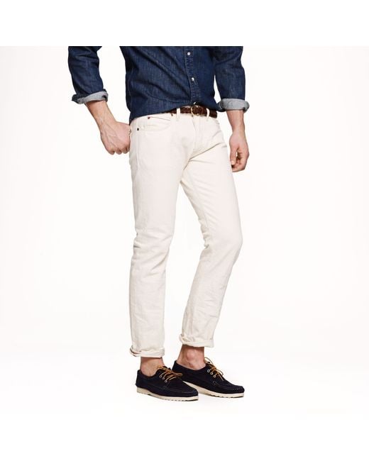 J.crew 484 Selvedge Jean In Wheat in Beige for Men (wheat selvedge) | Lyst