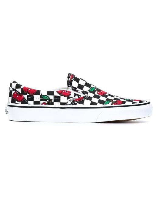 Vans Black Cherry Print Slip-on Sneakers