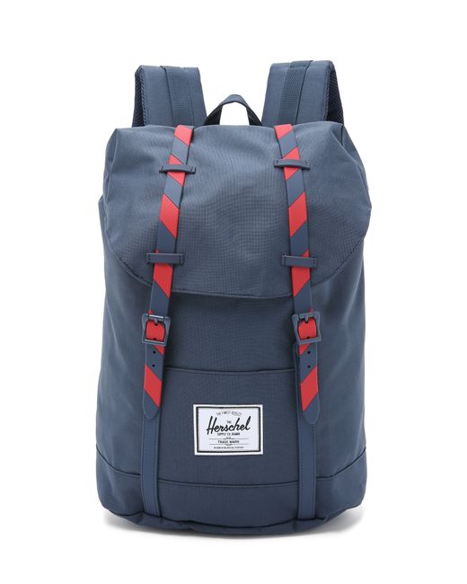 Herschel Supply Co. Retreat Backpack Navy/red Stripe in Blue Lyst