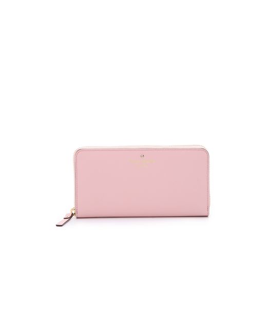 Kate Spade Lacey Zip Around Wallet in Pink Lyst