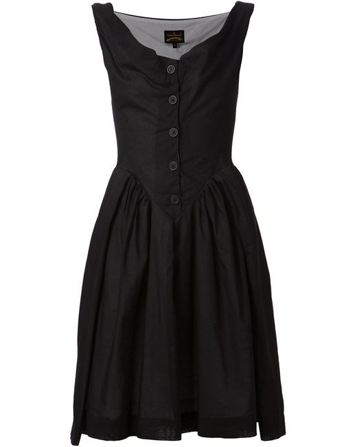 Vivienne Westwood Anglomania Black Saturday Cotton Dress