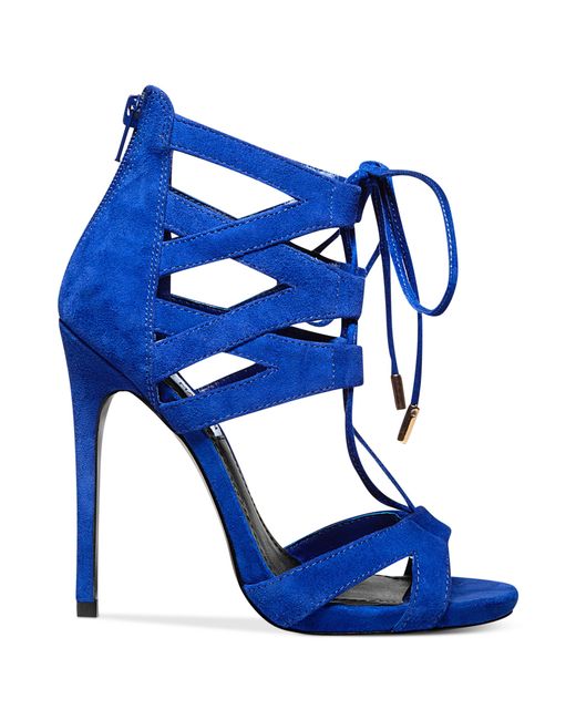 Steve Madden Womens Maiden Lace Up Sandals in Blue | Lyst