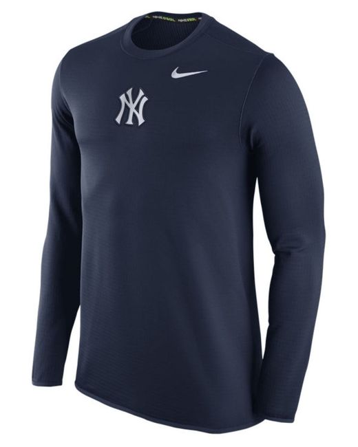 Nike Men's New York Yankees Waffle Long-sleeve Shirt in Black for Men ...