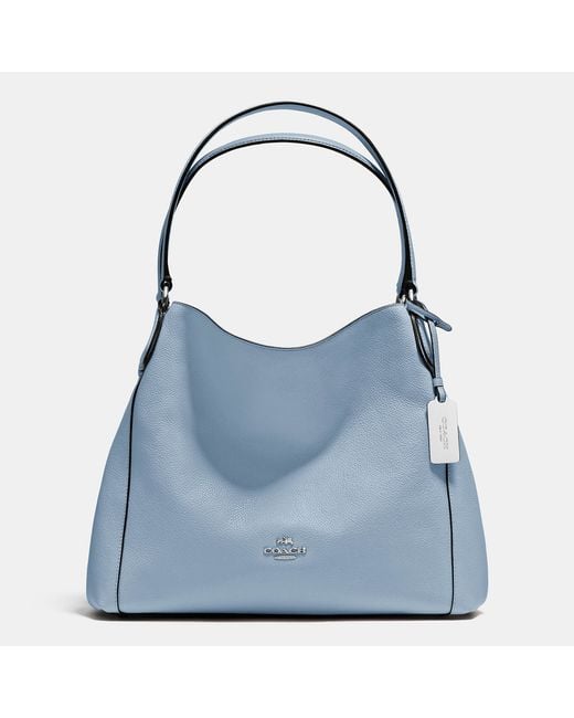 Coach edie cheap leather shoulder bag