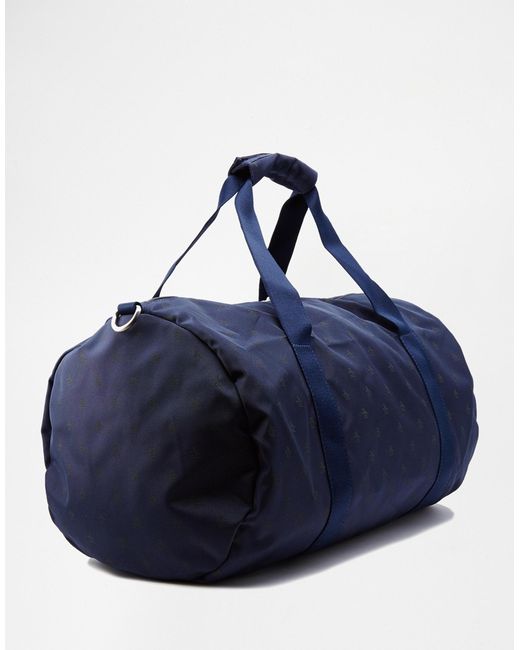 Original Penguin Duffle Bag With All Over Print in Blue for Men Lyst