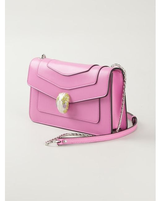 BVLGARI Serpenti Forever Calf-Leather Shoulder Bag in Pink