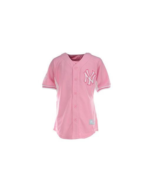 Buy MLB Girls' New York Yankees Screen Print Baseball Jersey, Pink, Small  Online at Low Prices in India 