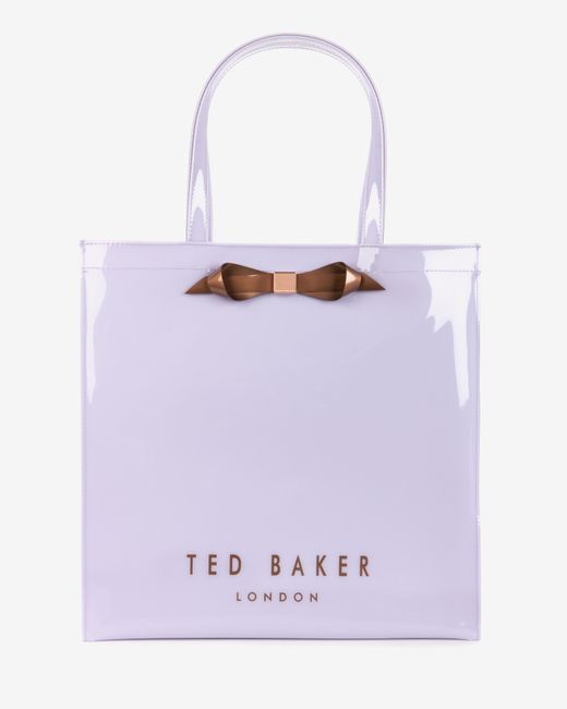 Ted Baker Purple Patent Bow Shopper