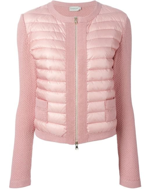 Moncler on sale pink cardigan