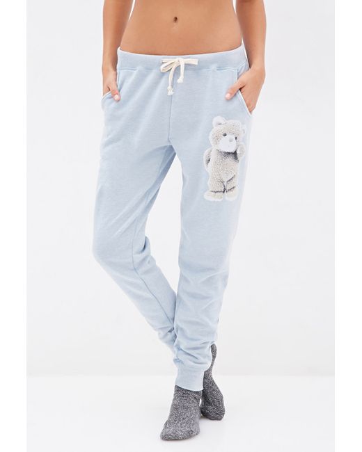 Forever 21 Teddy Bear Pj Pants in Light 