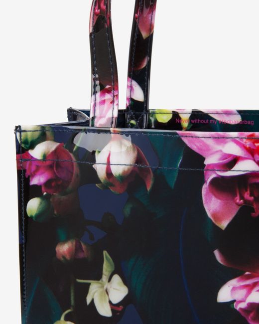 Ted Baker Blue Small Fuchsia Floral Shopper Bag
