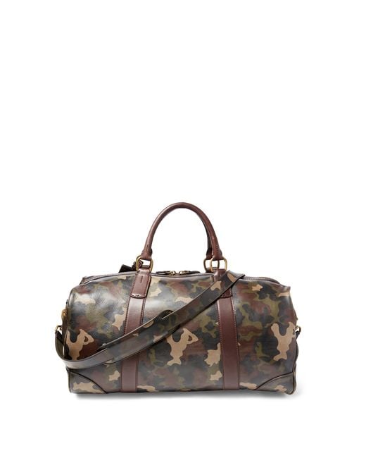 Polo Ralph Lauren Camouflage Leather Duffel Bag in Gray for Men