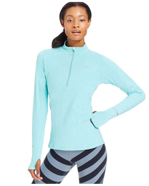 Nike Element Dri-fit Half-zip Pullover in Blue (Light Aqua)