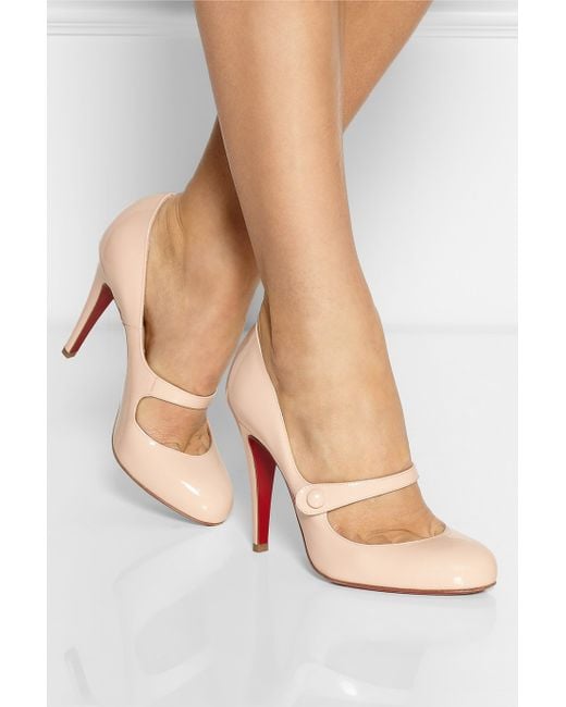 Christian Louboutin Charleen 100 Patent-Leather Mary Jane Pumps in