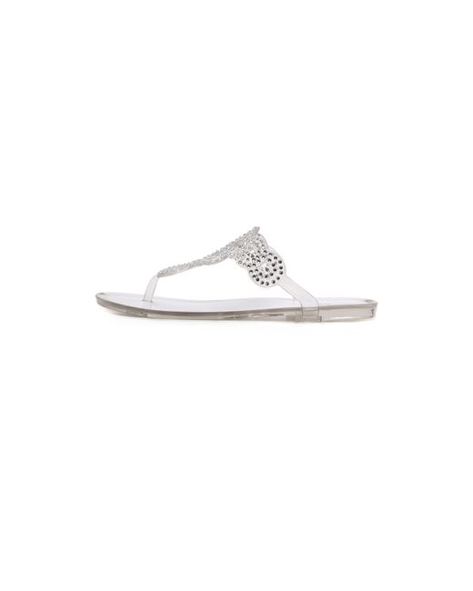 Stuart Weitzman Multicolor Mermaid Jelly Thong Sandals - Clear