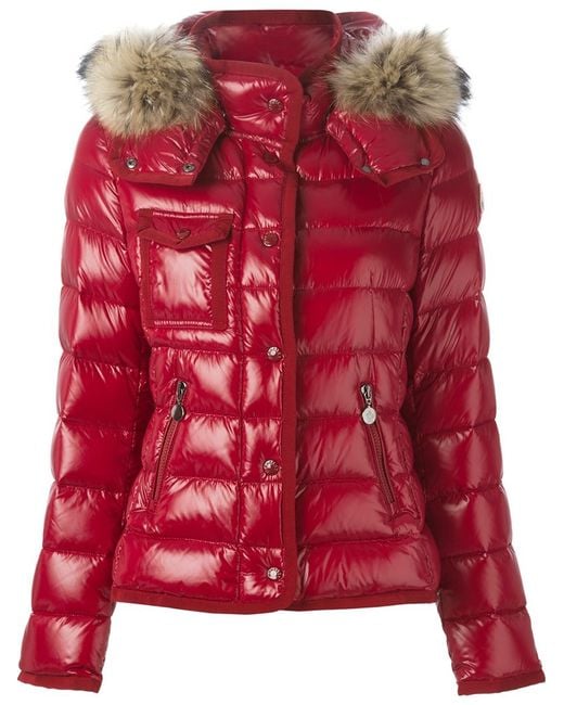 Moncler Red 'armoise' Padded Jacket