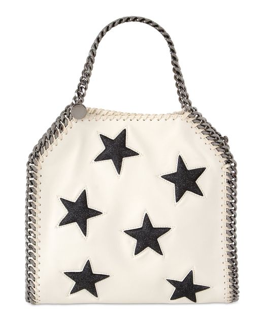 Stella McCartney White Mini 3chain Falabella Stars Shoulder Bag