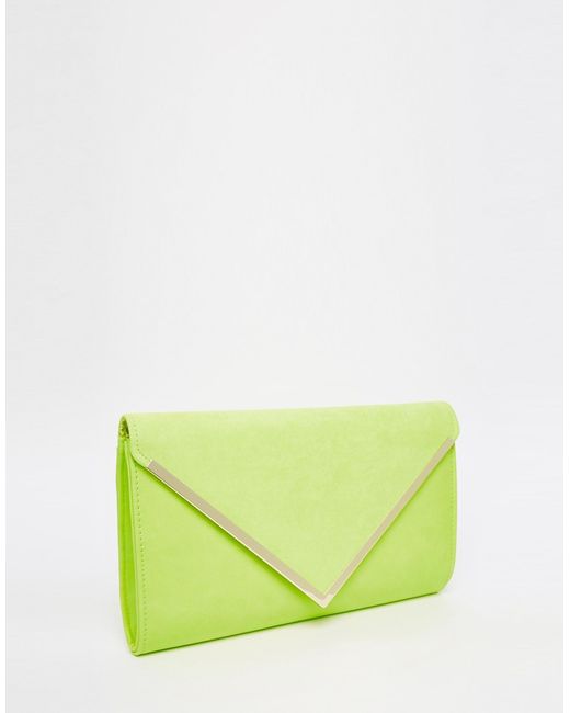 River Island Lime Lace Box Clutch Bag in Green | Lyst UK