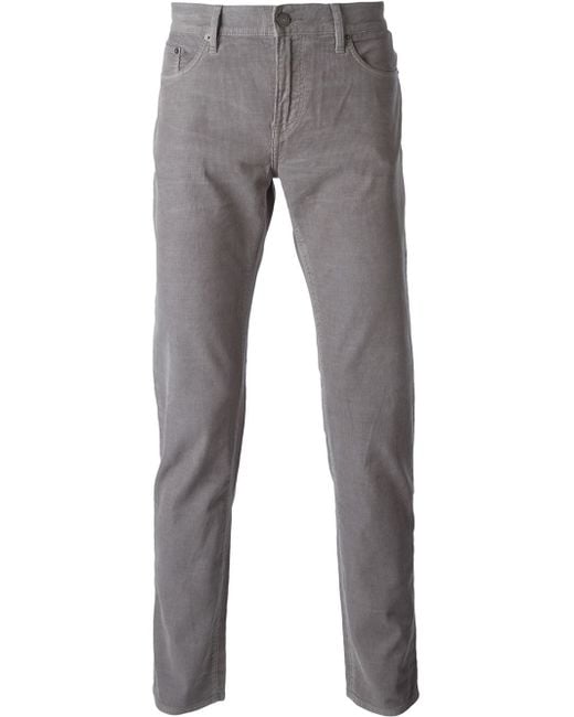 Burberry Brit Gray Corduroy Trousers for men
