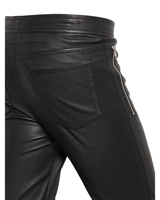 Givenchy Black Stretch Leather Trousers for men