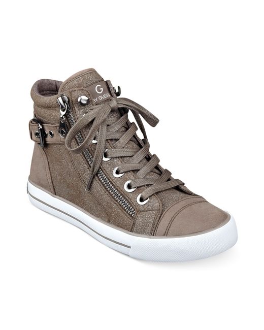 G by Guess Gray Womens Olama High Top Sneakers