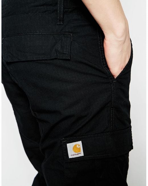 Carhartt WIP Aviation Cargo Pants - Black Rinsed for Men