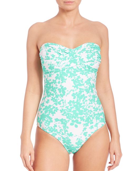 Shoshanna One-piece Beach Vine Twist Swimsuit in Green (mint) - Save 51