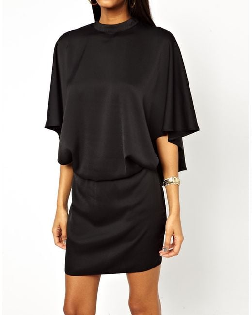 Batwing black outlet dress