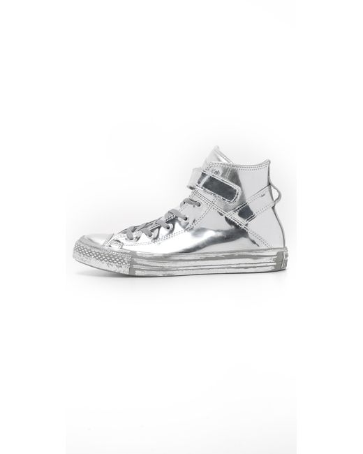 Converse Chuck Taylor All Star High Rise Brea Sneakers - Silver in Metallic  | Lyst