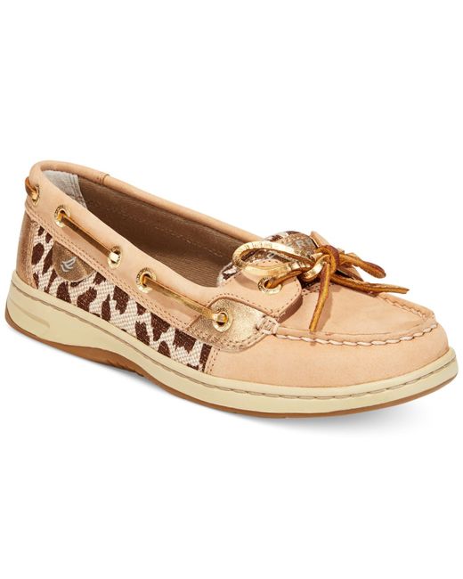 Sperry Top-Sider Natural Sperry Women'S Angelfish Leopard Boat Shoes