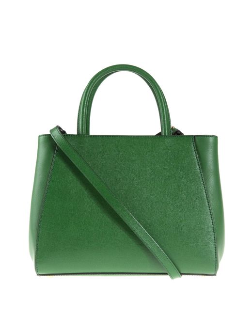 Fendi 2Jours Leather Bag In Green | Lyst